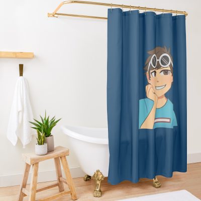 Georgenotfound glasses anime Shower curtain Official Haikyuu Merch