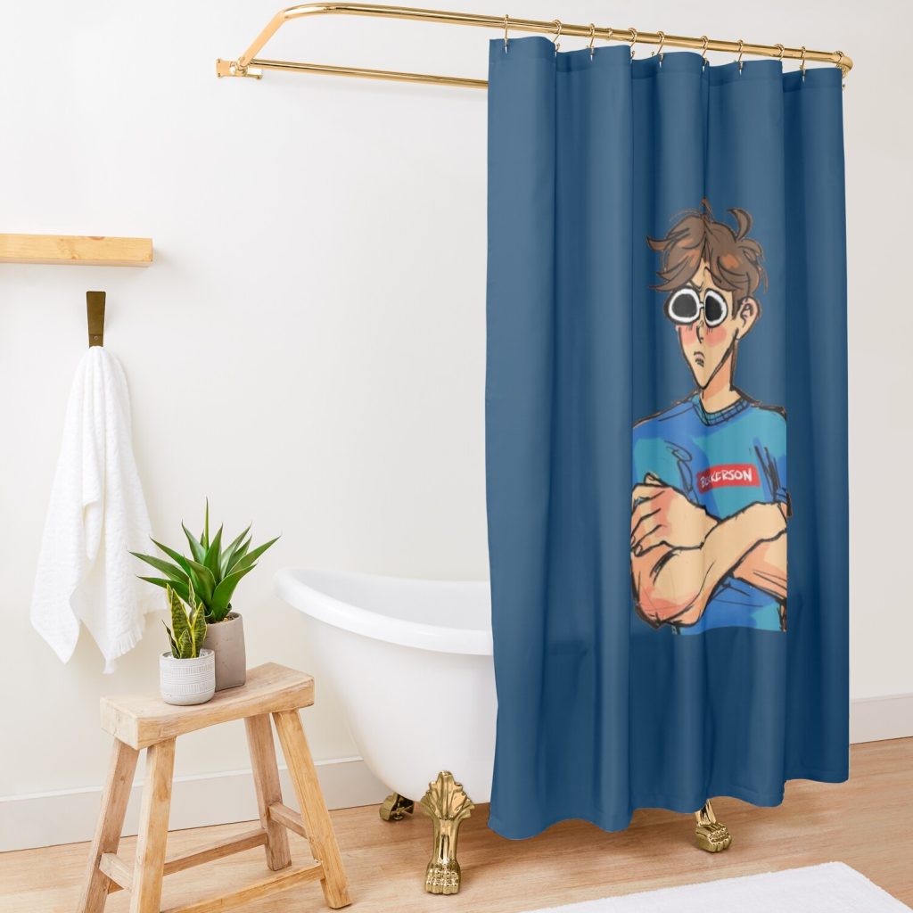 Georgenotfound glasses Art Shower curtain Official Haikyuu Merch